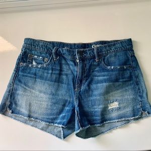 GAP distressed denim jean cutoff shorts size 27 P